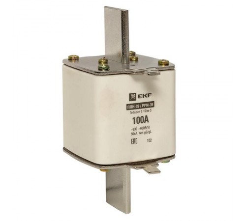 Плавкая вставка ППН-39 630/100А габарит 3  fus-39/630/100  EKF