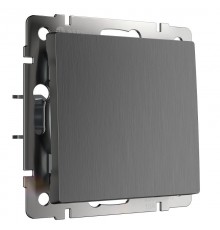 W1112004/ Электроустановочные изделия - Выключатель одноклавишный проходной (графит рифленый)  a050751