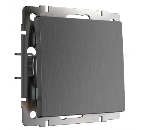 W1112004/ Электроустановочные изделия - Выключатель одноклавишный проходной (графит рифленый)  a050751