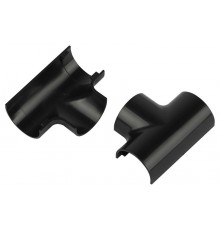 Т-образный угол  T-KK-20-12-GR для полукруглого кабель-канала графит 20х12мм 2шт/комплект  Б0064958  ЭРА