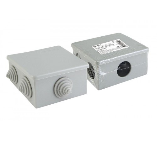 Коробка распределительная о/п 80х80х40мм, крышка, IP44, 6 вх. инд. штрихкод  SQ1401-1235  TDM