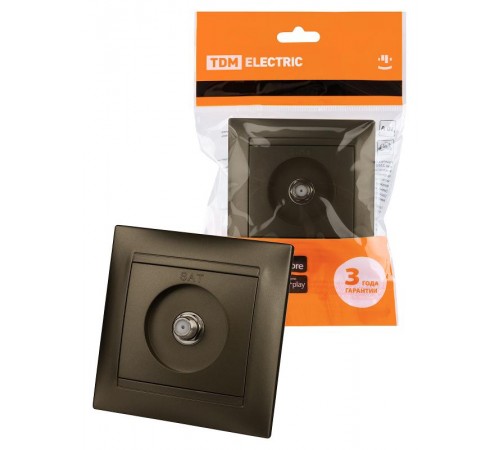 Розетка SAT (F-разъем) 0-2400МГц бронза "Лама"  SQ1815-0721  TDM