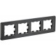 BRITE Рамка 4-ая РУ-4-1-Бр металл черный RE AL  BR-M42-M-21-K02  IEK