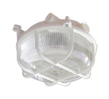 Светильник для ЖКХ под лампу НПП Креа Круг 03-007 100Вт ЛН/КЛЛ/LED Е27 IP44 корпус пластик с решеткой белый  1005500877  Элетех