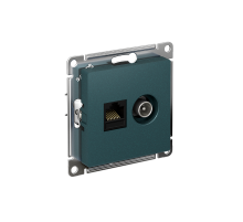AtlasDesign Изумруд Розетка 2-ая комп+TV, RJ45+TV, кат.5E, механизм  ATN000889  SE