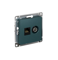 AtlasDesign Изумруд Розетка 2-ая комп+TV, RJ45+TV, кат.5E, механизм  ATN000889  SE