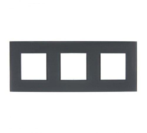 SKANDY Рамка 3-местная SK-F23G стекло графит   SK-M32-G-K53  IEK
