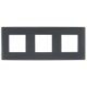 SKANDY Рамка 3-местная SK-F23G стекло графит   SK-M32-G-K53  IEK