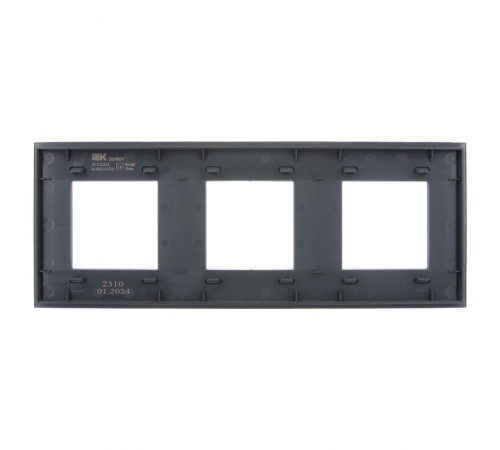 SKANDY Рамка 3-местная SK-F23G стекло графит   SK-M32-G-K53  IEK