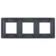 SKANDY Рамка 3-местная SK-F23G стекло графит   SK-M32-G-K53  IEK
