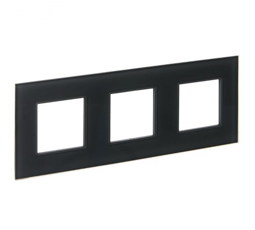 SKANDY Рамка 3-местная SK-F23G стекло графит   SK-M32-G-K53  IEK