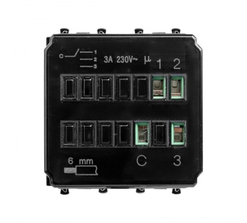 Механизм управления вентиляторами "Черный квадрат" Avanti, 2 мод  4402172  DKC