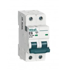 Выключатель автоматический двухполюсный ВА-105 6А C 10кА  13163DEK  DEKraft