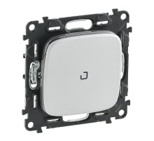 Valena ALLURE DIY Алюминий Переключатель 1-клавишный с подсветкой 10А 250В  752926  Legrand