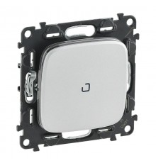 Valena ALLURE DIY Алюминий Переключатель 1-клавишный с подсветкой 10А 250В  752926  Legrand