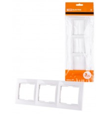 Рамка 3-х постовая горизонтальная белая "Таймыр"   SQ1814-0028  TDM