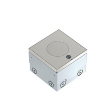 Лючок UDHOME2 с 2 розетками 220В, 140x140x110-135 мм, с тубусом IP45, нагрузка 1529 кг, нерж. сталь  7368409  OBO Bettermann