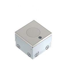 Лючок UDHOME2 с 2 розетками 220В, 140x140x110-135 мм, с тубусом IP45, нагрузка 1529 кг, нерж. сталь  7368409  OBO Bettermann