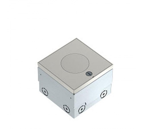 Лючок UDHOME2 с 2 розетками 220В, 140x140x110-135 мм, с тубусом IP45, нагрузка 1529 кг, нерж. сталь  7368409  OBO Bettermann