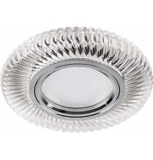 Светильник точечный встраиваемый под лампу, с LED подсветкой CD988 15LED*2835SMD 4000K, MR16 50W G5.3, прозрачный  32667  FERON