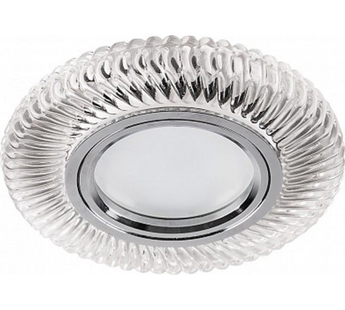 Светильник точечный встраиваемый под лампу, с LED подсветкой CD988 15LED*2835SMD 4000K, MR16 50W G5.3, прозрачный  32667  FERON