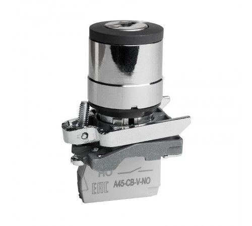 Переключатель OptiSignal D22 C4-SK-21 с ключем 2 положения металл 1НО XB4BG21 332170 КЭАЗ