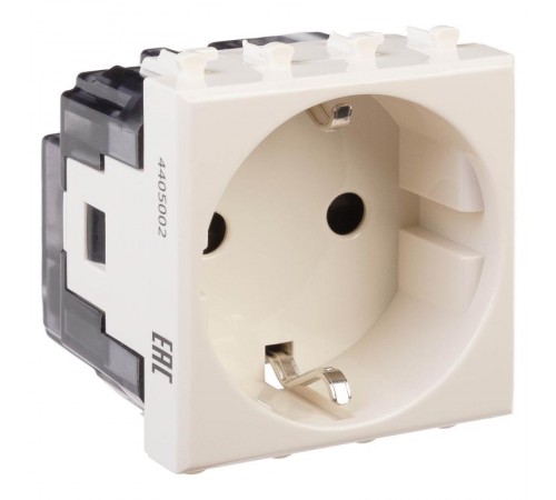 Розетка "Ванильная дымка", 2P+E, с з/ш, "Avanti", 2 мод.  4405002  DKC