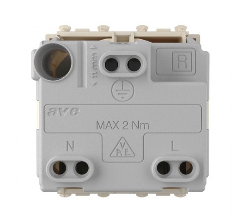 Розетка "Ванильная дымка", 2P+E, с з/ш, "Avanti", 2 мод.  4405002  DKC