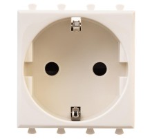 Розетка "Ванильная дымка", 2P+E, с з/ш, "Avanti", 2 мод.  4405002  DKC