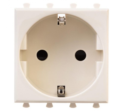Розетка "Ванильная дымка", 2P+E, с з/ш, "Avanti", 2 мод.  4405002  DKC
