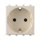 Розетка "Ванильная дымка", 2P+E, с з/ш, "Avanti", 2 мод.  4405002  DKC