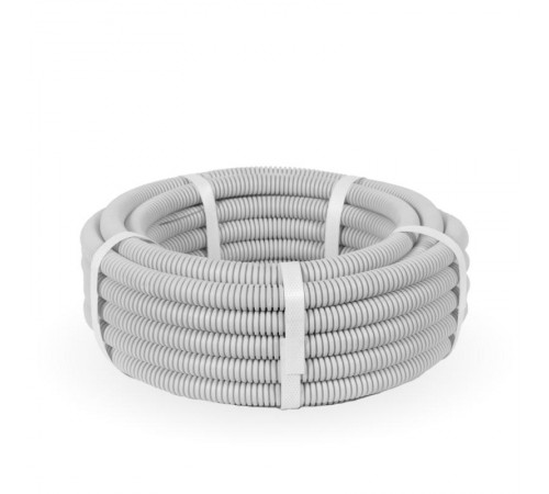 Труба гофрированная ПВХ легкая 350 Н серая д16 (10м/уп) с/з   PR.011631М10  Промрукав