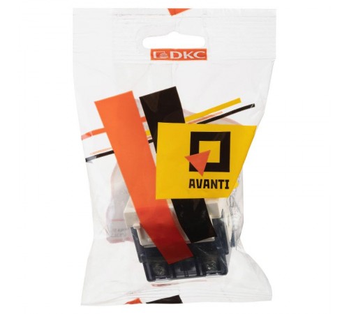 Розетка "Ванильная дымка", 2P+E, с з/ш, "Avanti", 2 мод.  4405002  DKC