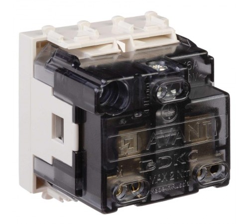 Розетка "Ванильная дымка", 2P+E, с з/ш, "Avanti", 2 мод.  4405002  DKC