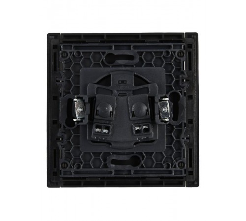 FORTE&PIANO Розетка без заземления, без шторок в/к 10А FP118 черный  FP-R10-10-K02  IEK