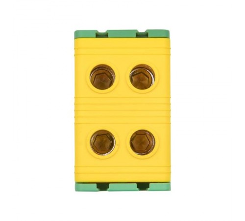 Клемма силовая вводная двойная КСВ 16-50 желто-зеленая EKF PROxima  plc-kvs2-16-50-y-green  EKF