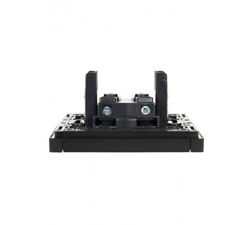 FORTE&PIANO Розетка без заземления, без шторок в/к 10А FP118 черный  FP-R10-10-K02  IEK