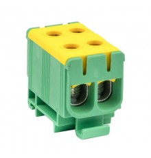 Клемма силовая вводная двойная КСВ 16-50 желто-зеленая EKF PROxima  plc-kvs2-16-50-y-green  EKF