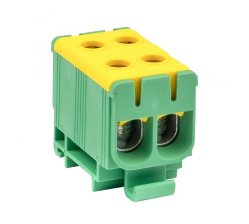 Клемма силовая вводная двойная КСВ 16-50 желто-зеленая EKF PROxima  plc-kvs2-16-50-y-green  EKF