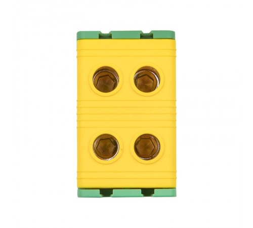 Клемма силовая вводная двойная КСВ 16-50 желто-зеленая EKF PROxima  plc-kvs2-16-50-y-green  EKF