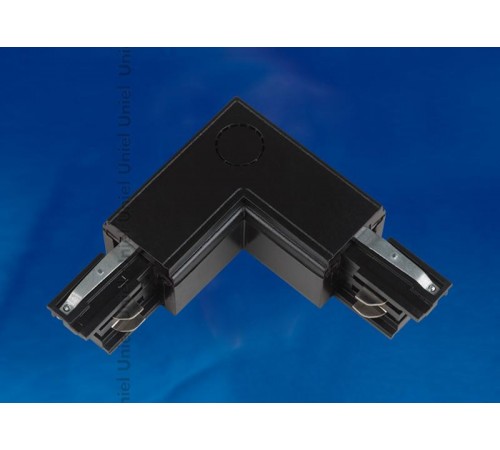 Соединитель для шинопровода осветительного L-образный. внутренний, трехфазный, черный. UBX-A22 BLACK 1 POLYBAG  09766  Uniel