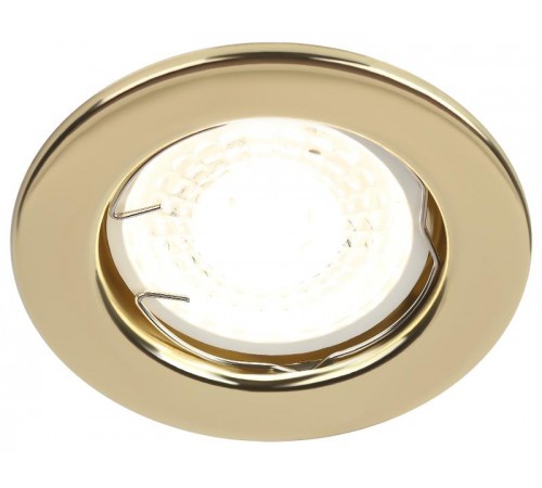 Светильник точечный встраиваемый под лампу ST1 50Вт MR16 золото штампованный  C0043798  ЭРА