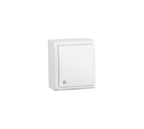 Simon 15 Aqua Белый Выключатель 1-кл проходной с 3-х мест (перекрёстный), IP54, 10А 250В, винт. зажим  1594251-030  Simon