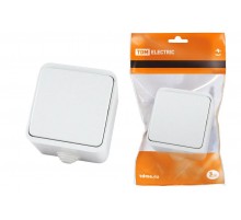 Выключатель 1-кл. ОУ IP44 10А белый "Орель"  SQ1802-0001  TDM