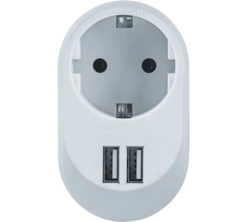 Адаптер 61 454 NAD-USB01-1E-C-WH с/з 1 гн. USB3.4A 61454 Navigator