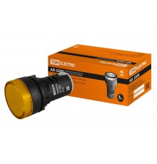 Лампа AD-22DS(LED)матрица d22мм желтый 24В AC/DC   SQ0702-0021  TDM