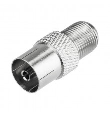 Переходник антенный, (гнездо F - гнездо TV), (1шт.)  06-0024-A  REXANT