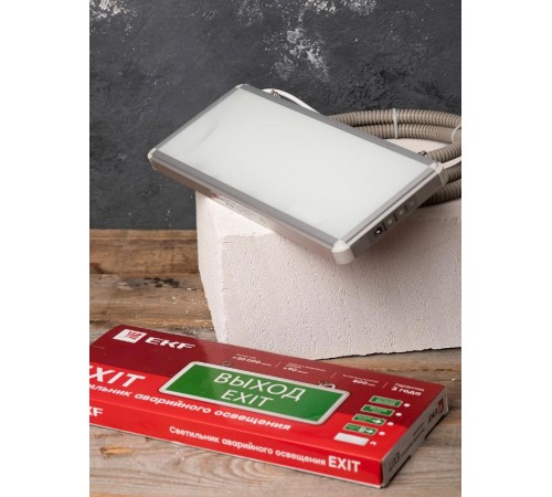 Светильник аварийного освещения EXIT-100 одностор. без пиктограммы LED  EXIT-SS-100-LED  EKF
