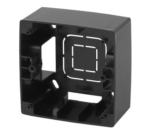 12-6101-06 ЭРА Коробка наклад. монтажа 1 пост, Эра12, чёрный  Б0043165  ЭРА