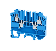 Клемма с четырьмя контактами винтовая OptiClip СMC-2,5-QUATTRO-(0,2-4)-I-BU-синий  289794  КЭАЗ